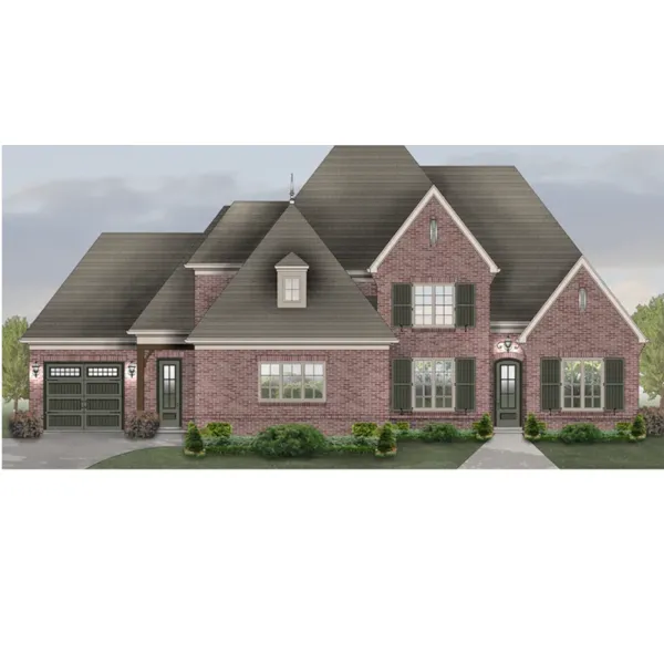 European House Plan Front of Home - 087S-0322 - Shop House Plans and More