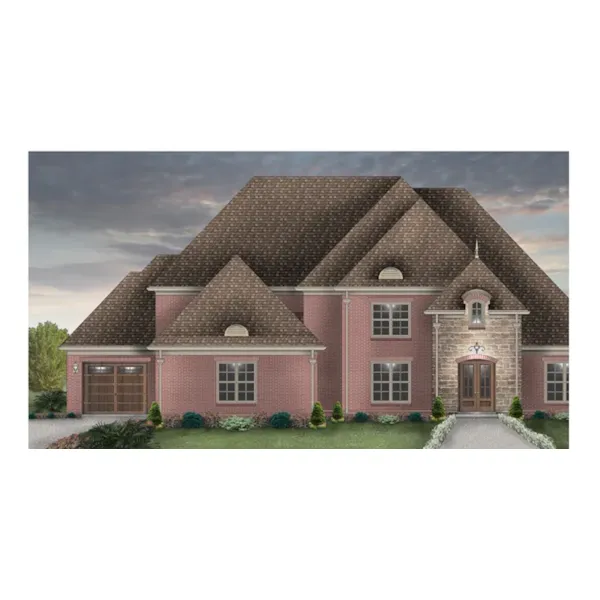 Country French House Plan Front of Home - 087S-0323 - Shop House Plans and More