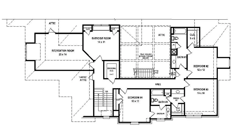 Luxury House Plan Second Floor - 087S-0324 - Shop House Plans and More