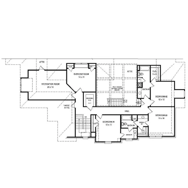 Rustic House Plan Second Floor - 087S-0324 - Shop House Plans and More