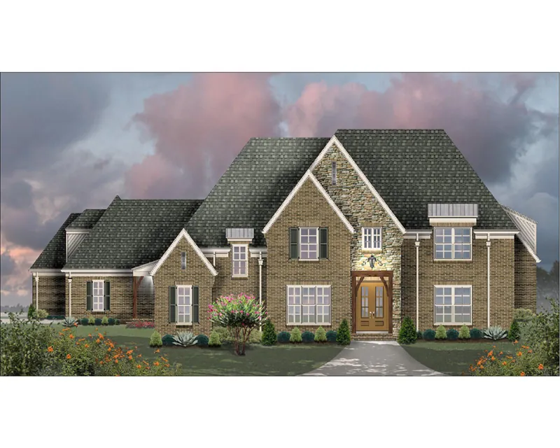Luxury House Plan Front of Home - 087S-0324 - Shop House Plans and More