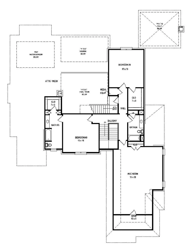 Luxury House Plan Second Floor - 087S-0325 - Shop House Plans and More