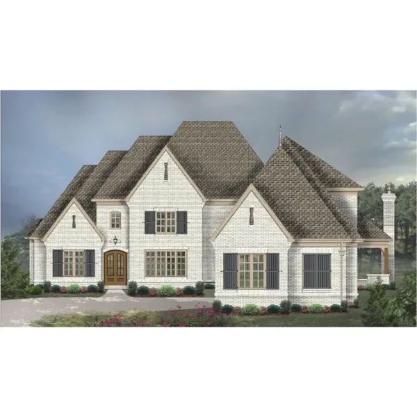 Country French House Plan Front of Home - 087S-0325 - Shop House Plans and More