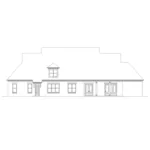 Early American House Plan Rear Elevation - 087S-0368 - Shop House Plans and More