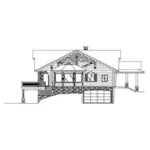 Lake House Plan Left Elevation - Lofty Point Rustic A-Frame Home 088D-0005 - Shop House Plans and More