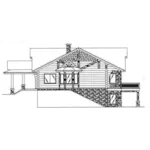 Lake House Plan Right Elevation - Lofty Point Rustic A-Frame Home 088D-0005 - Shop House Plans and More