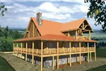 Lowcountry House Plan Front of Home - Carnell Log Home 088D-0011 - Search House Plans and More