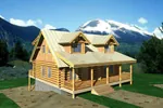 Classic Country Style Log Cabin Home With Large Double Dormers