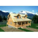 Classic Country Style Log Cabin Home With Large Double Dormers