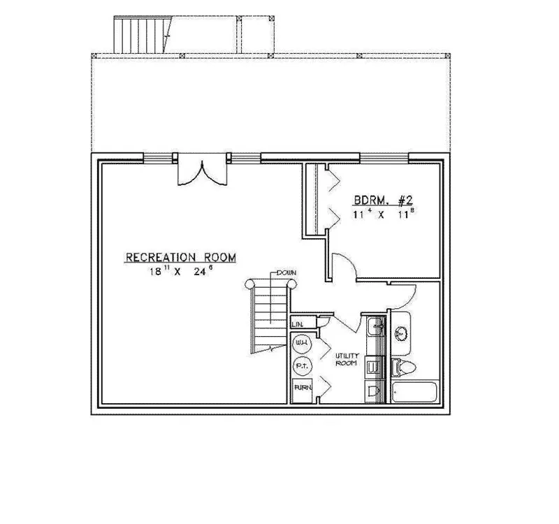 Country House Plan Lower Level Floor - Stors Mill Log Cabin Home 088D-0025 - Shop House Plans and More