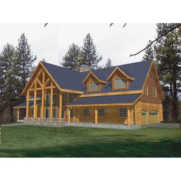 Luxury A-Frame Log Home With Rugged Mountain Style