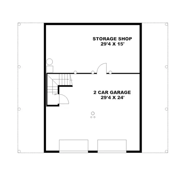 Contemporary House Plan Basement Floor - Potter Junction Log Home 088D-0034 - Shop House Plans and More