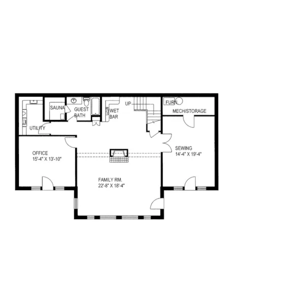 Luxury House Plan Lower Level Floor - Charter Crest Rustic Log Home 088D-0035 - Search House Plans and More