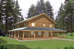 Two-Story Style Country Log Home