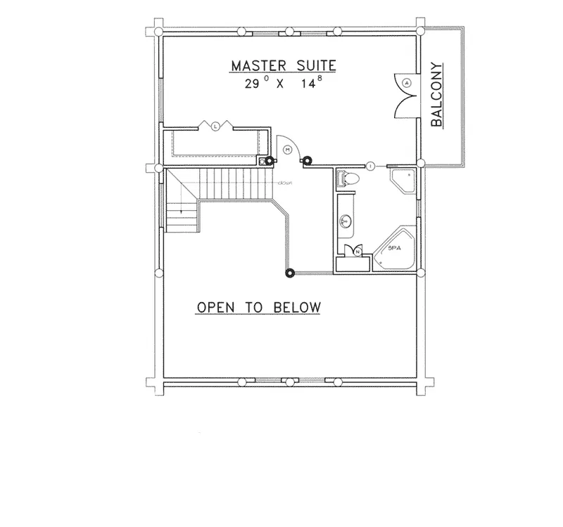 Mountain House Plan Second Floor - Quiet Meadows Raised Log Home 088D-0043 - Shop House Plans and More
