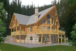 Luxurious A-Frame Log Home With Great Rustic Style