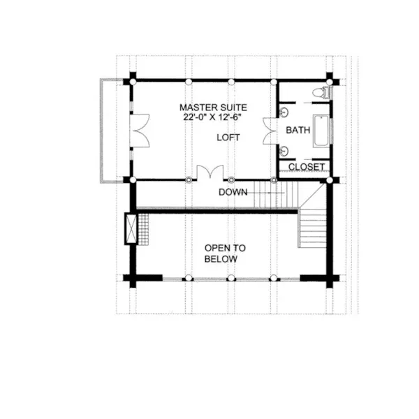 A-Frame House Plan Second Floor - Leola Raised A-Frame Log Home 088D-0046 - Shop House Plans and More