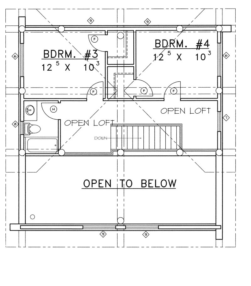 Log Cabin House Plan Third Floor - Rainbow Lake Rustic Log Home 088D-0047 - Shop House Plans and More