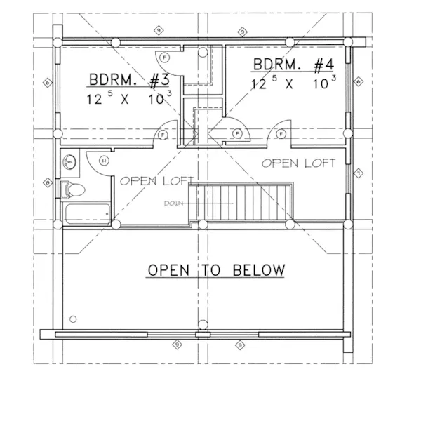 Rustic House Plan Third Floor - Rainbow Lake Rustic Log Home 088D-0047 - Shop House Plans and More