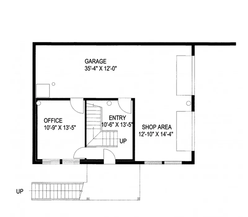 Country House Plan Lower Level Floor - Leverette Raised Log Cabin Home 088D-0048 - Shop House Plans and More