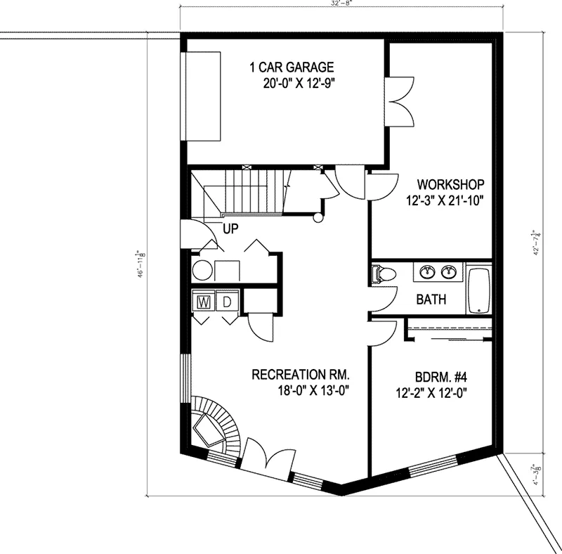 Mountain House Plan Basement Floor - Forestbriar Luxury A-Frame Home 088D-0049 - Search House Plans and More
