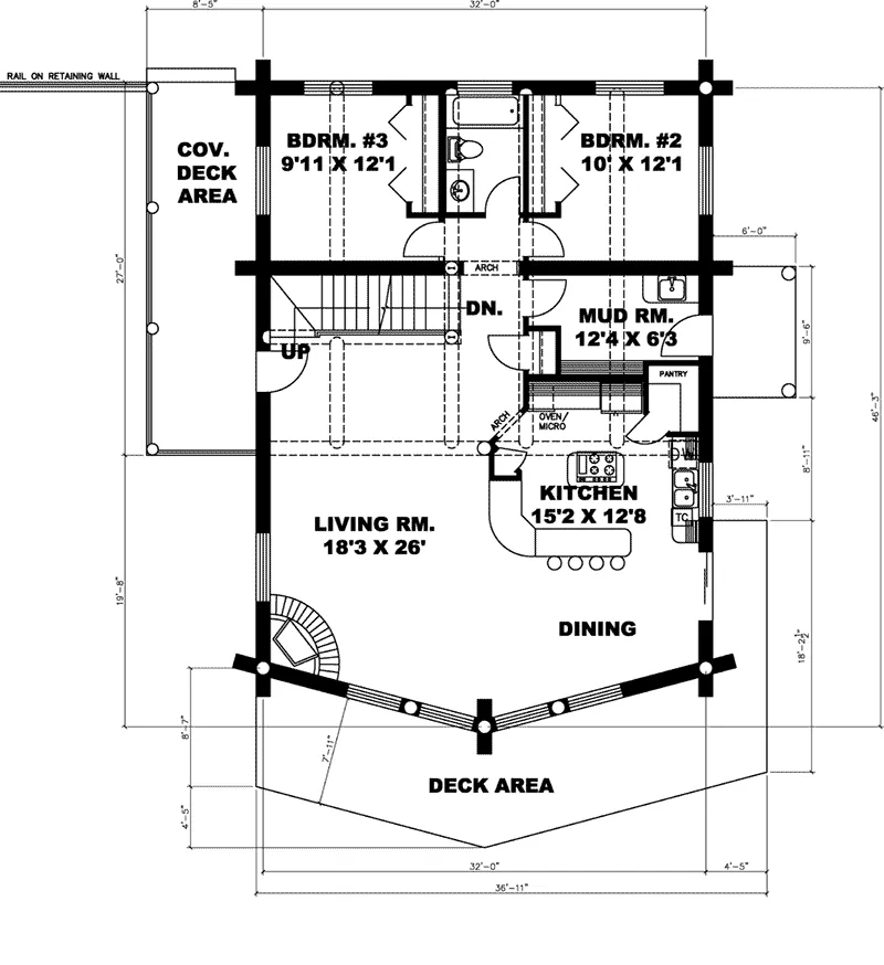 Mountain House Plan First Floor - Forestbriar Luxury A-Frame Home 088D-0049 - Search House Plans and More