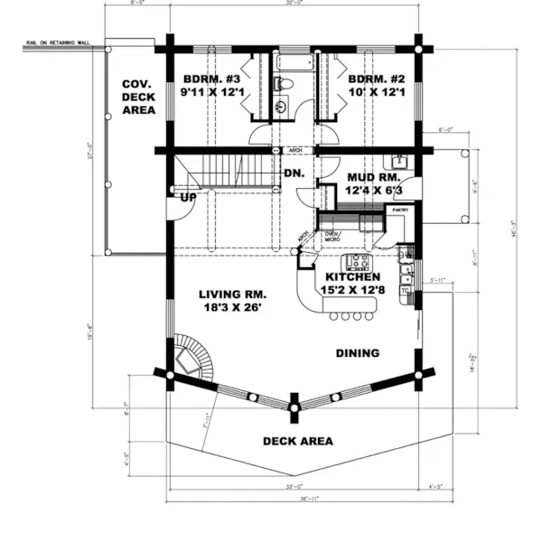 Mountain House Plan First Floor - Forestbriar Luxury A-Frame Home 088D-0049 - Search House Plans and More