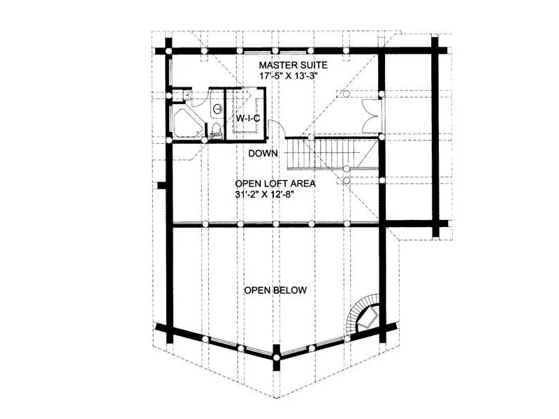 Mountain House Plan Second Floor - Forestbriar Luxury A-Frame Home 088D-0049 - Search House Plans and More
