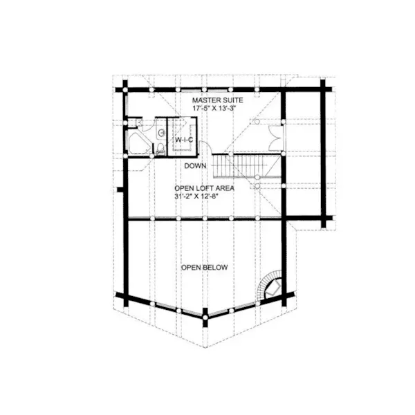 Mountain House Plan Second Floor - Forestbriar Luxury A-Frame Home 088D-0049 - Search House Plans and More