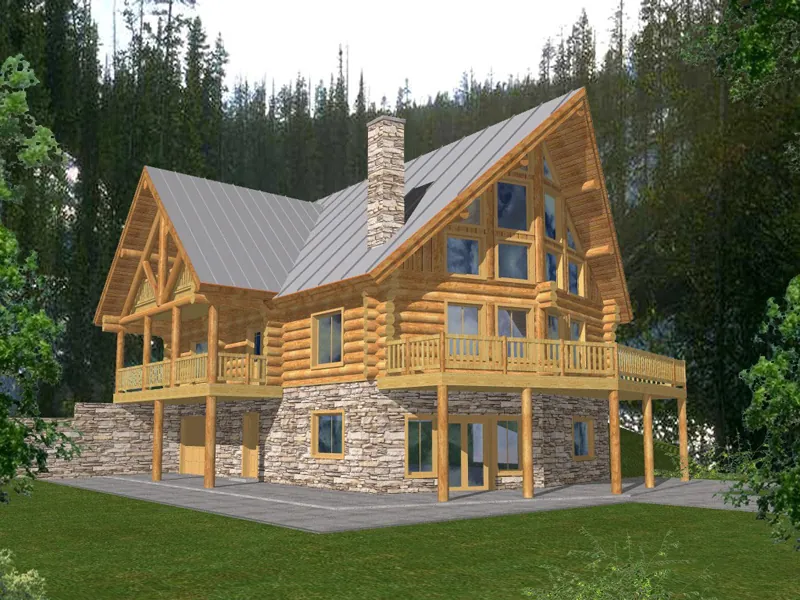 Luxury A-Frame Style Two-Story With Log Cabin Charm