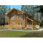 Log Cabin House Has Relaxing Covered Porch