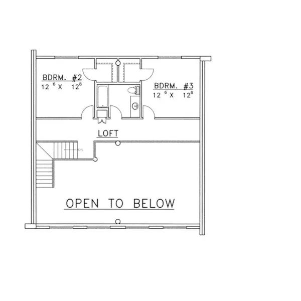 A-Frame House Plan Loft - Stone Creek Log Cabin Home 088D-0064 - Shop House Plans and More