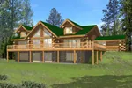 Raised Log Style Home With Expansive Balcony For Great View