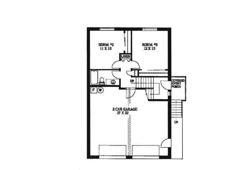 Lake House Plan Lower Level Floor - Langsworth Country Home 088D-0066 - Shop House Plans and More