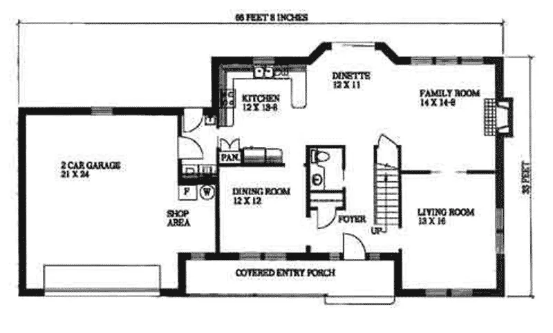Country House Plan First Floor - Pendleton Place Farmhouse Home 088D-0068 - Shop House Plans and More