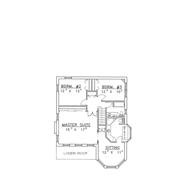 Victorian House Plan Second Floor - Delson Victorian Home 088D-0072 - Search House Plans and More