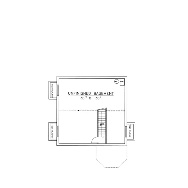 Traditional House Plan Lower Level Floor - Delson Victorian Home 088D-0072 - Search House Plans and More