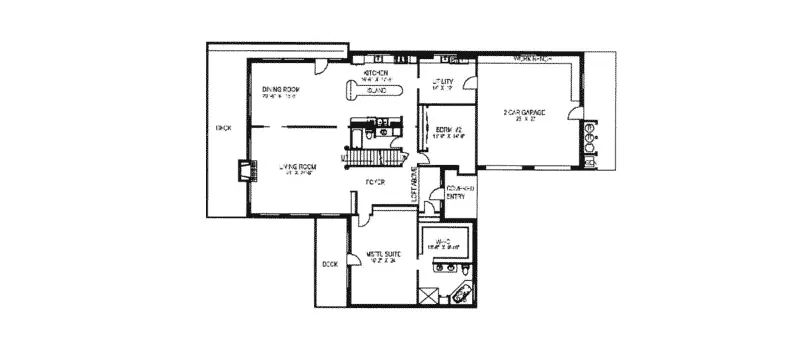 Country House Plan First Floor - Fredericksburg A-Frame Home 088D-0076 - Search House Plans and More