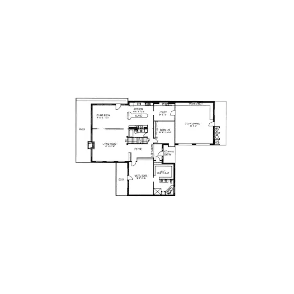 Luxury House Plan First Floor - Fredericksburg A-Frame Home 088D-0076 - Search House Plans and More