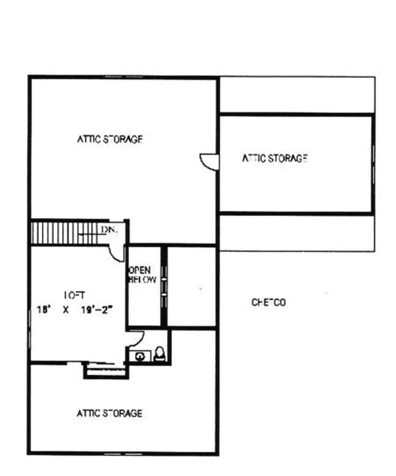 Modern House Plan Second Floor - Fredericksburg A-Frame Home 088D-0076 - Search House Plans and More