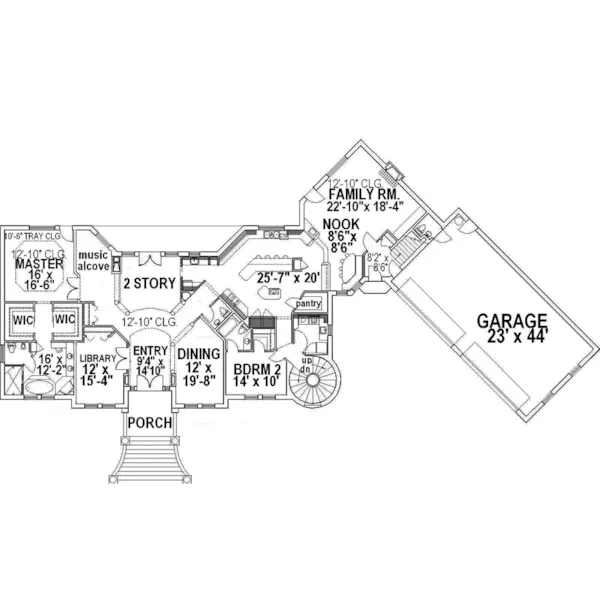 Victorian House Plan First Floor - Strasburg Luxury European Home 088D-0079 - Shop House Plans and More