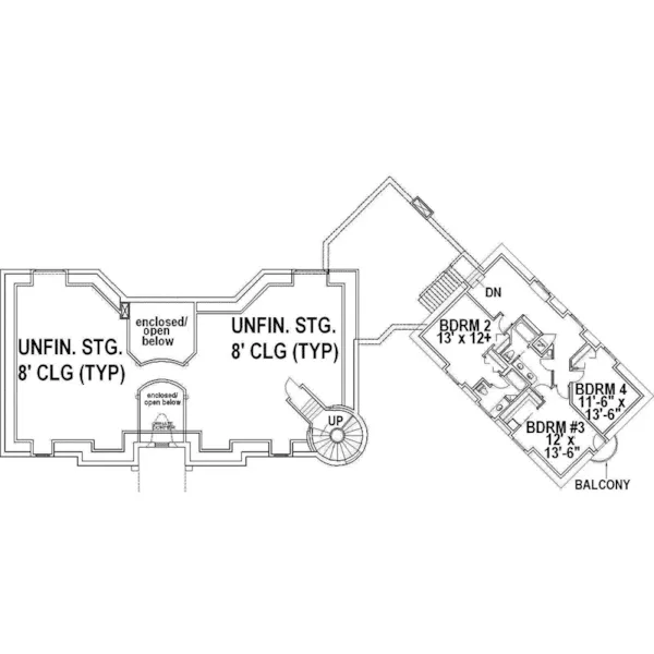 Victorian House Plan Second Floor - Strasburg Luxury European Home 088D-0079 - Shop House Plans and More