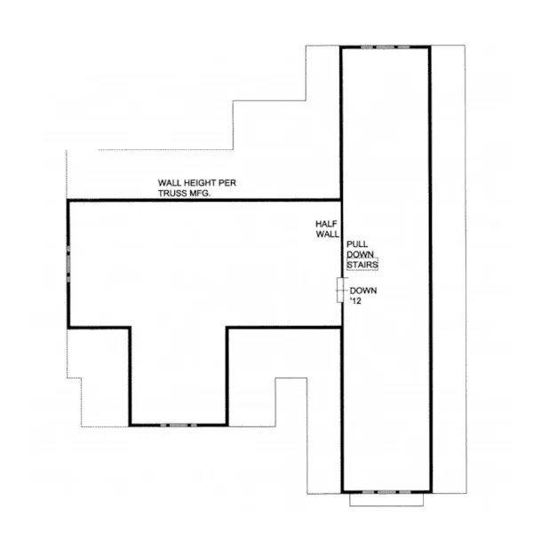 Lake House Plan Attic Floor Plan - Gasonade Point Craftsman Home 088D-0085 - Search House Plans and More