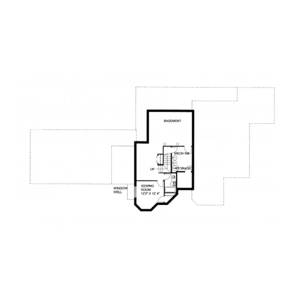 Ranch House Plan Lower Level Floor - Cordoba Luxury Home 088D-0090 - Search House Plans and More