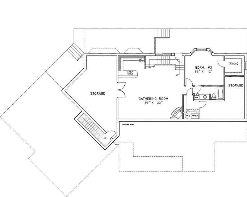 Ranch House Plan Second Floor - Anabelle Park Ranch Home 088D-0092 - Search House Plans and More