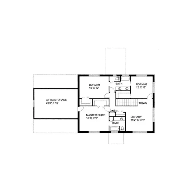 Country House Plan Second Floor - Huntley Luxury Country Home 088D-0096 - Search House Plans and More