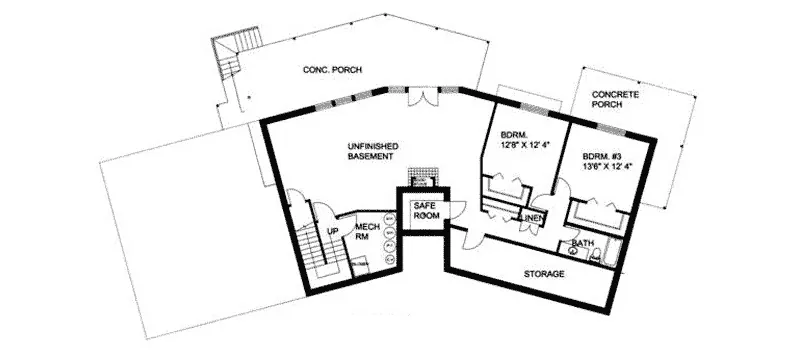 Vacation House Plan Optional Lower Level - Ridge Forest Rustic Ranch Home 088D-0101 - Shop House Plans and More