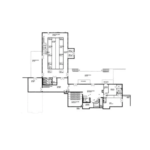 Rustic House Plan Lower Level Floor - Houstonia Rustic Luxury Home 088D-0103 - Search House Plans and More