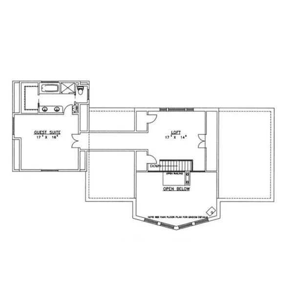 Contemporary House Plan Second Floor - Magnolia Point A-Frame Home 088D-0106 - Shop House Plans and More