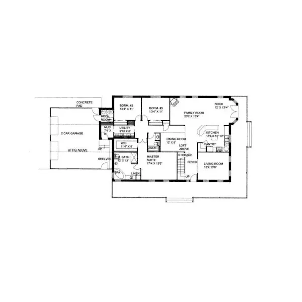 Country House Plan First Floor - Le Chateaux Acadian Style Home 088D-0126 - Shop House Plans and More